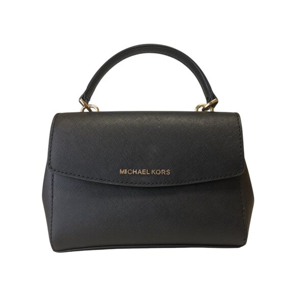 Michael Kors Black Ava Extra-Small Saffiano Leather Crossbody - Picture 1 of 3